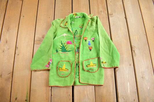 Vintage 1950s Mexican Embroidered Souvenir Jacket