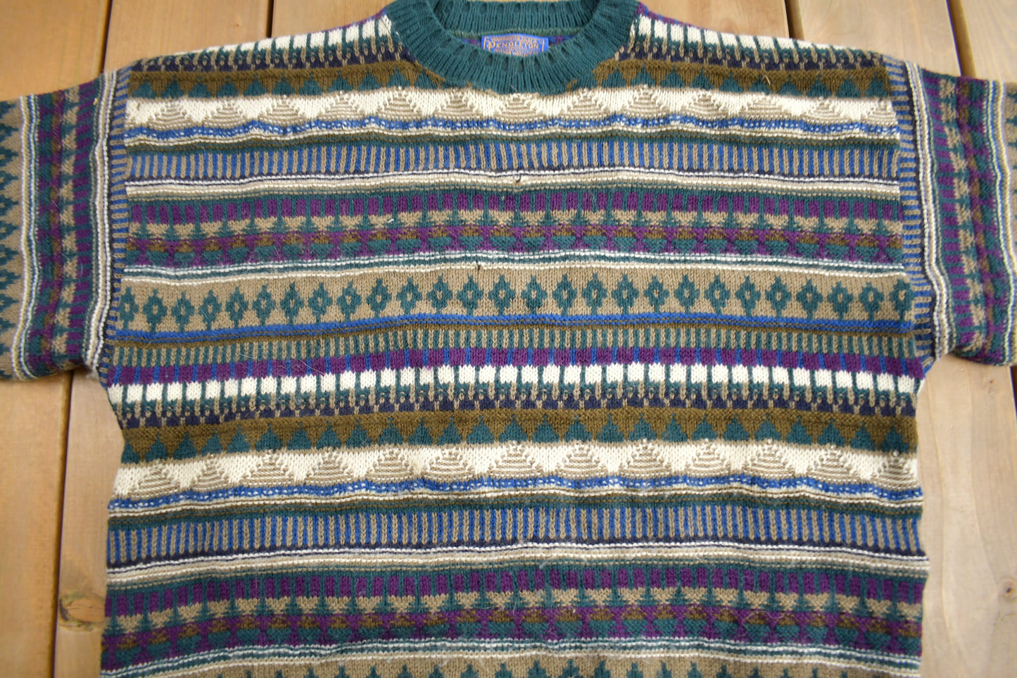 Vintage 1990s Pendleton Striped Knit Sweater