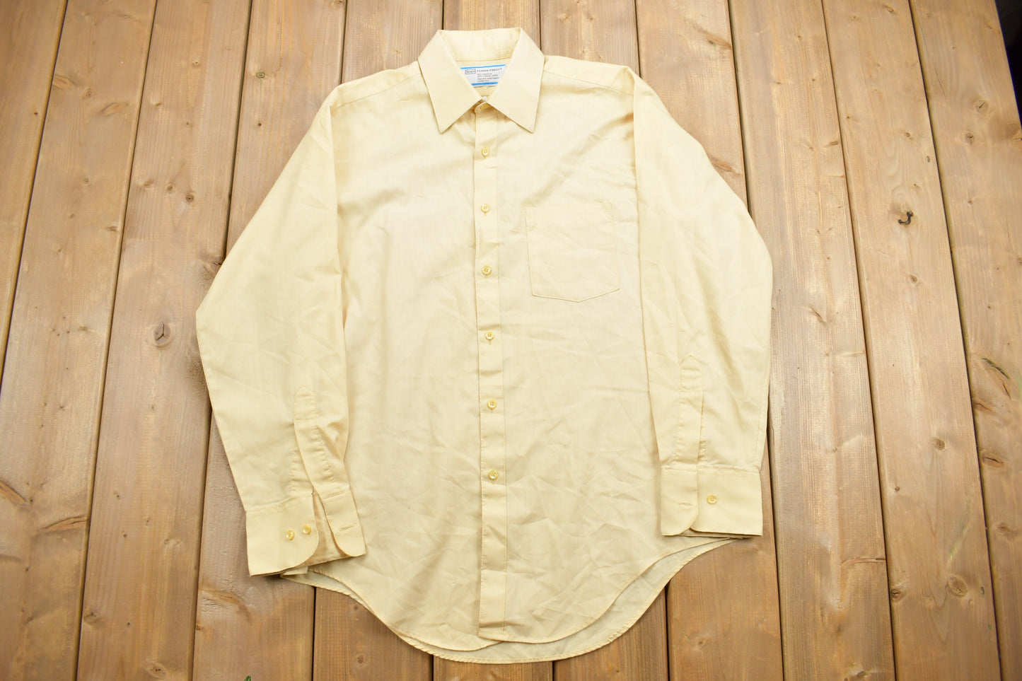 Vintage 1990s Sears Yellow Button Up Shirt