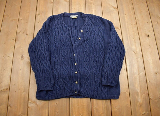 Vintage 1990s Jacob Cable Knit Cardigan Sweater