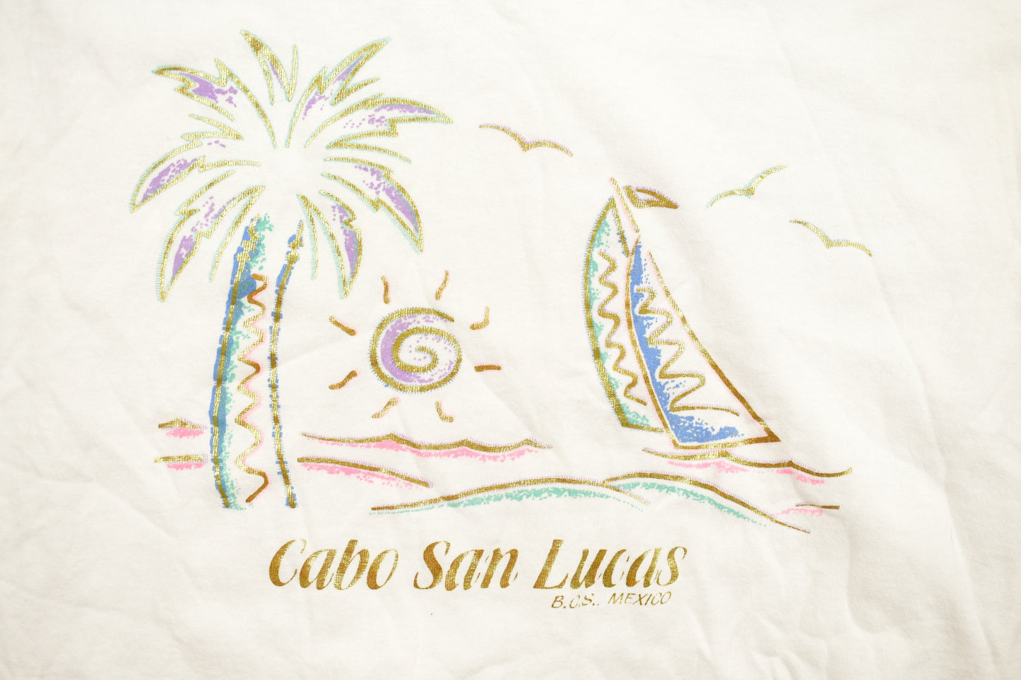 Vintage 1990s Cabo San Lucas Souvenir T Shirt / Streetwear / Made In USA / Vacation Tee / Travel T Shirt / Mexico Souvenir Shirt / BCS