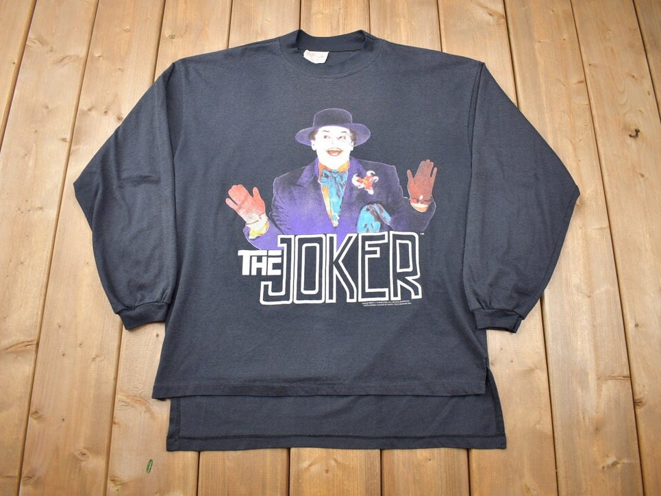 Vintage 1989 Jack Nicholson Joker DC Comics Batman Promo T-Shirt / Made In Canada / 80s Batman / Streetwear / Single Stitch / DC Comics