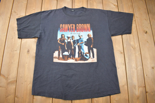 Vintage 1992 Sawyer Brown Dirt Road Tour Band Tee / Vintage T-Shirt / Country Music / Single Stitch / Made In USA