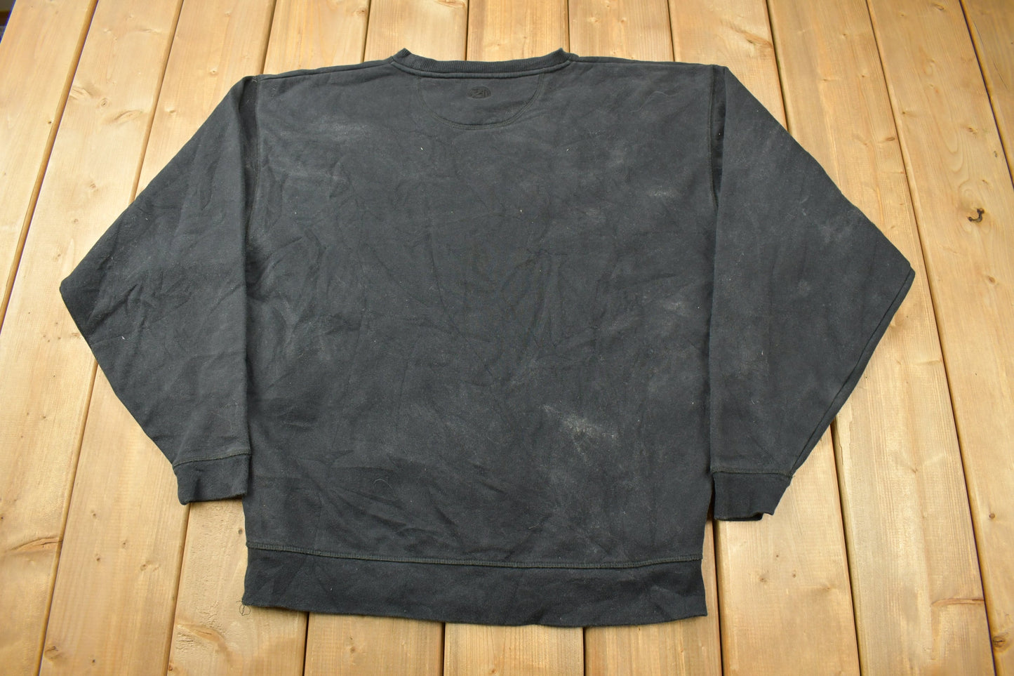 Vintage 1990s AI EAD Blank Black Crewneck Sweatshirt / 90s Crewneck / Size L / Streetwear / 90s Blank