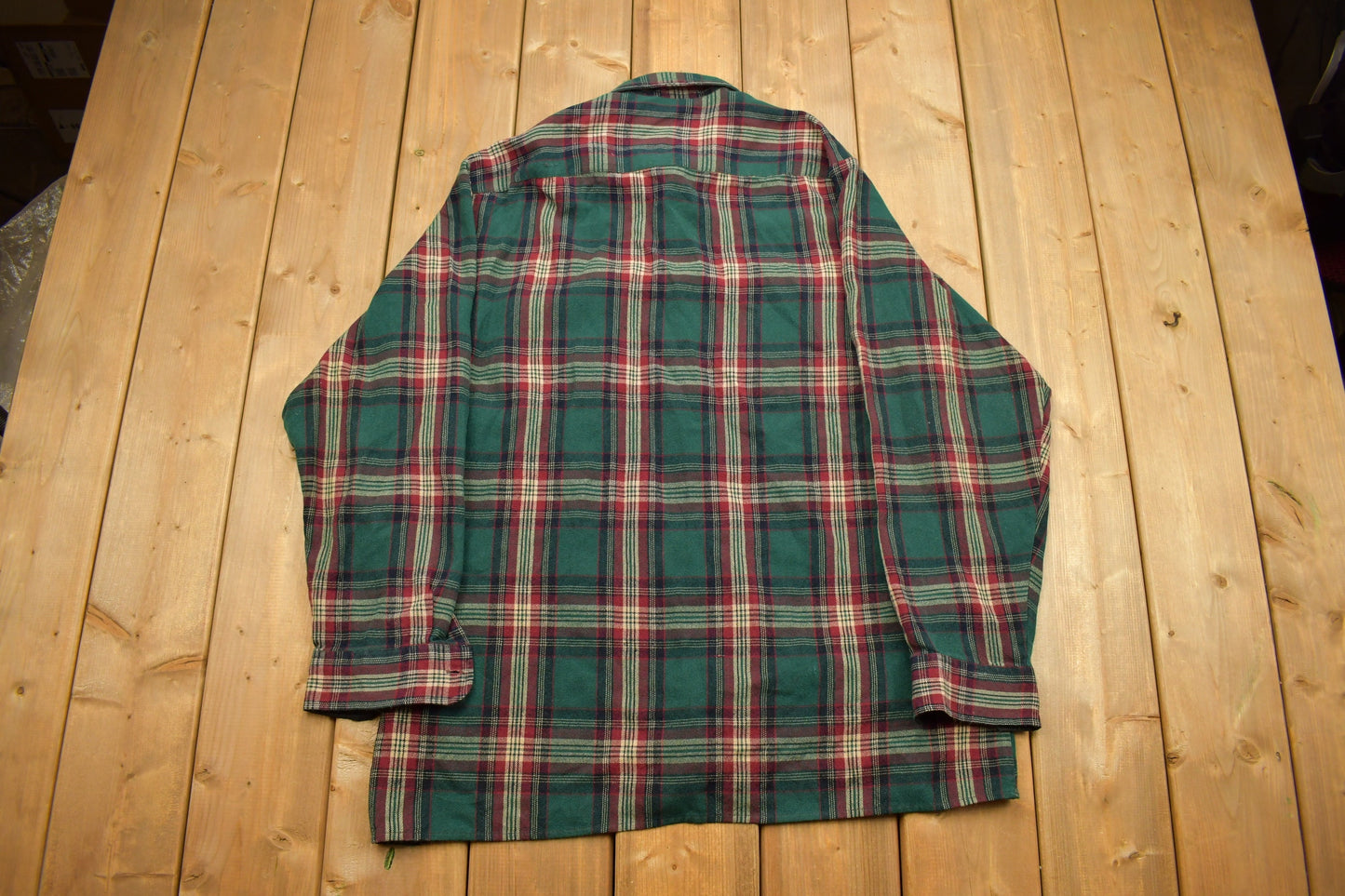 Vintage 1990s Backpacker Plaid Flannel Button Up Shirt / 1990s Button Up / Vintage Flannel / Plaid Shirt / Button Down