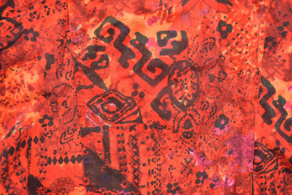 Vintage 1990s Official Jacket Abstract Pattern Denim Jacket