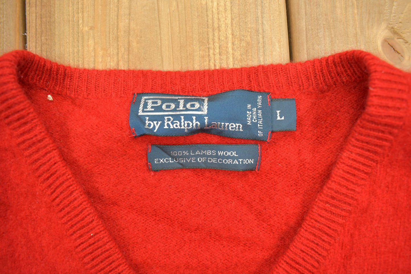 Vintage 1990s Polo Ralph Lauren 100% Wool Knit Sweater