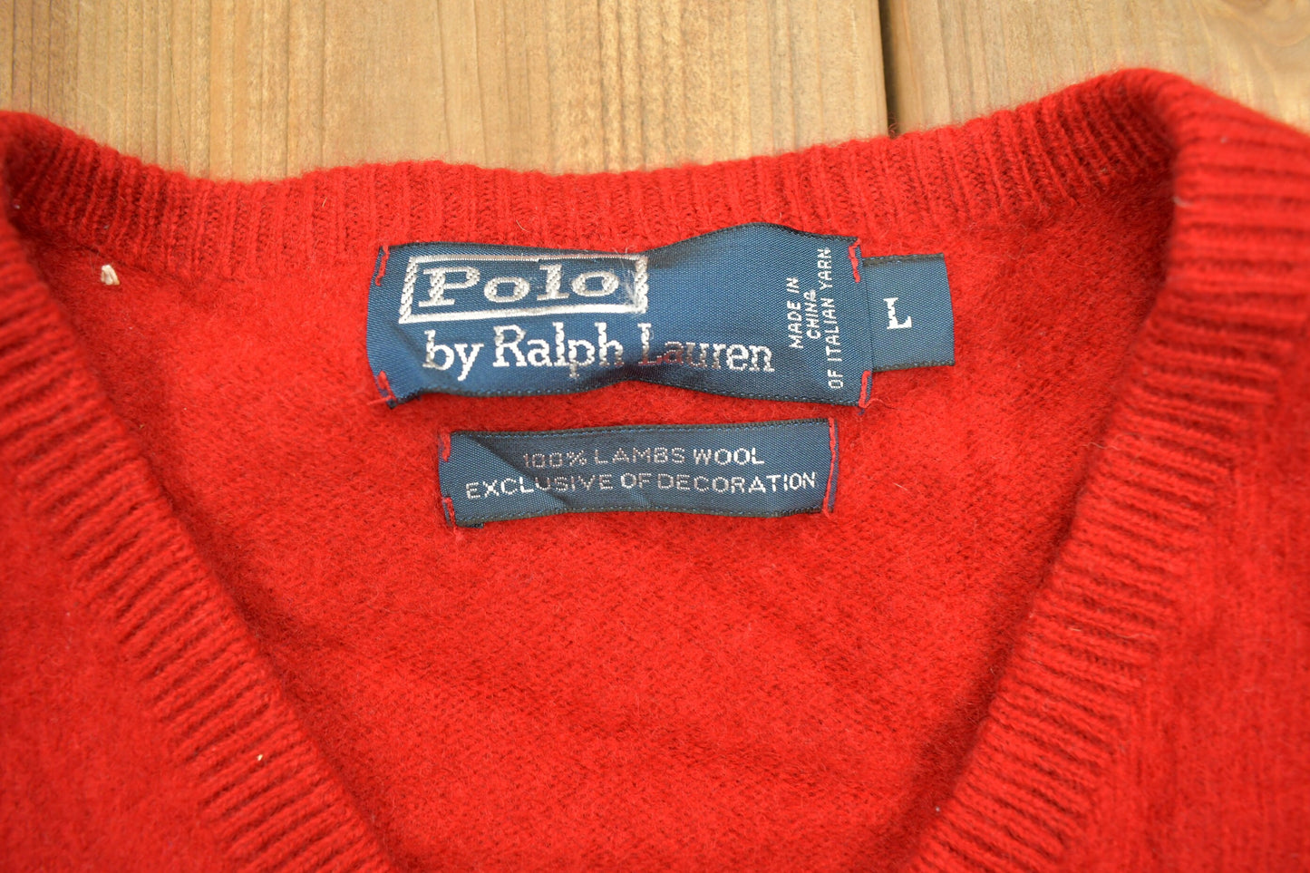 Vintage 1990s Polo Ralph Lauren 100% Wool Knit Sweater