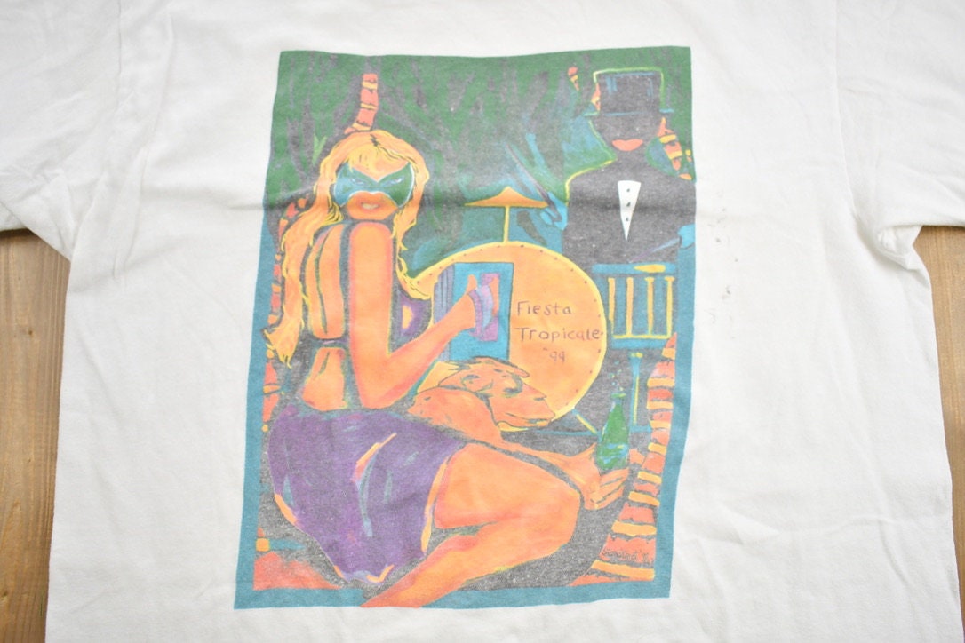 Vintage 1990s Jazz Painting Graphic T-Shirt