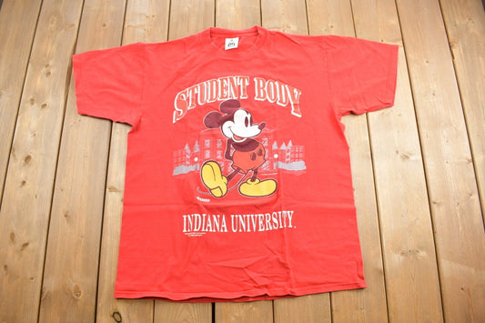 Vintage 1990s Mickey Mouse Indiana University Promo T-Shirt