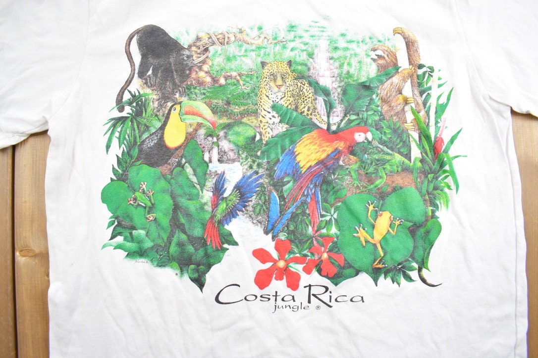 Vintage 1990s Costa Rica Jungle Souvenir T Shirt