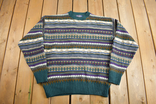 Vintage 1990s Pendleton Striped Knit Sweater