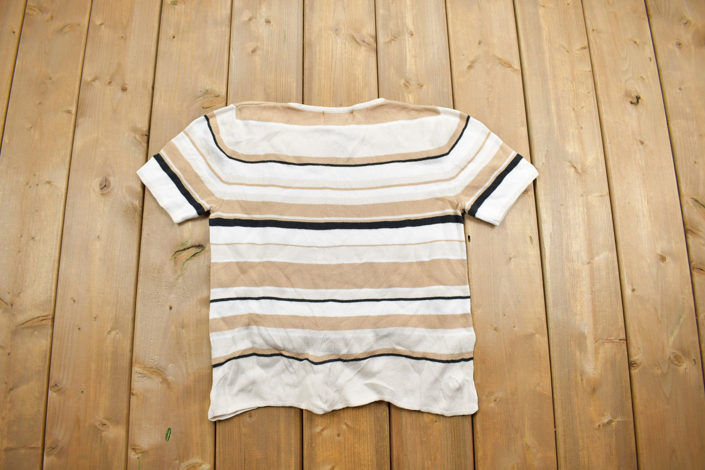 Vintage 1990s Blank Shortsleeve Knit Sweater