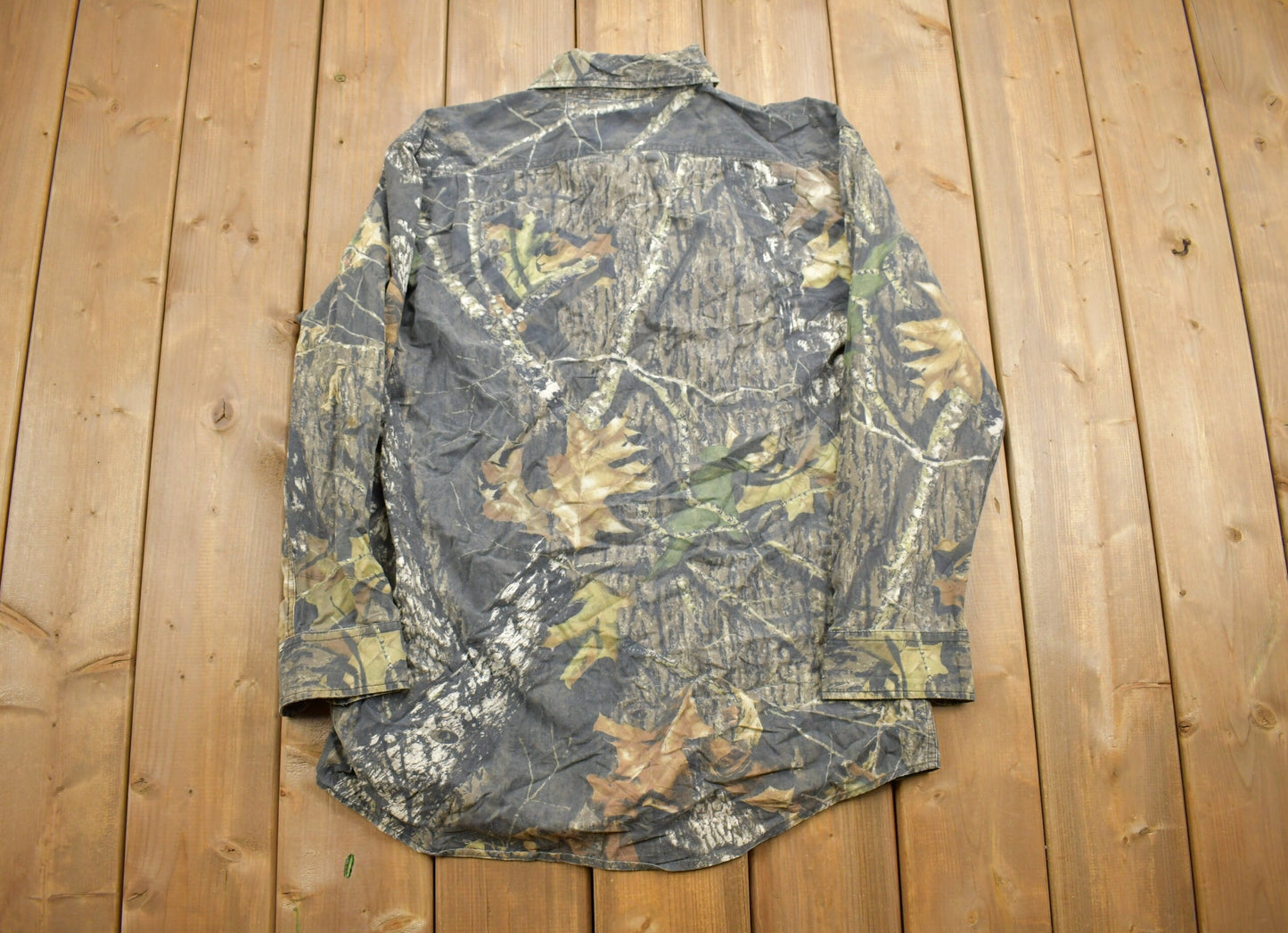 Vintage 1990s Forest Camouflage Button Up