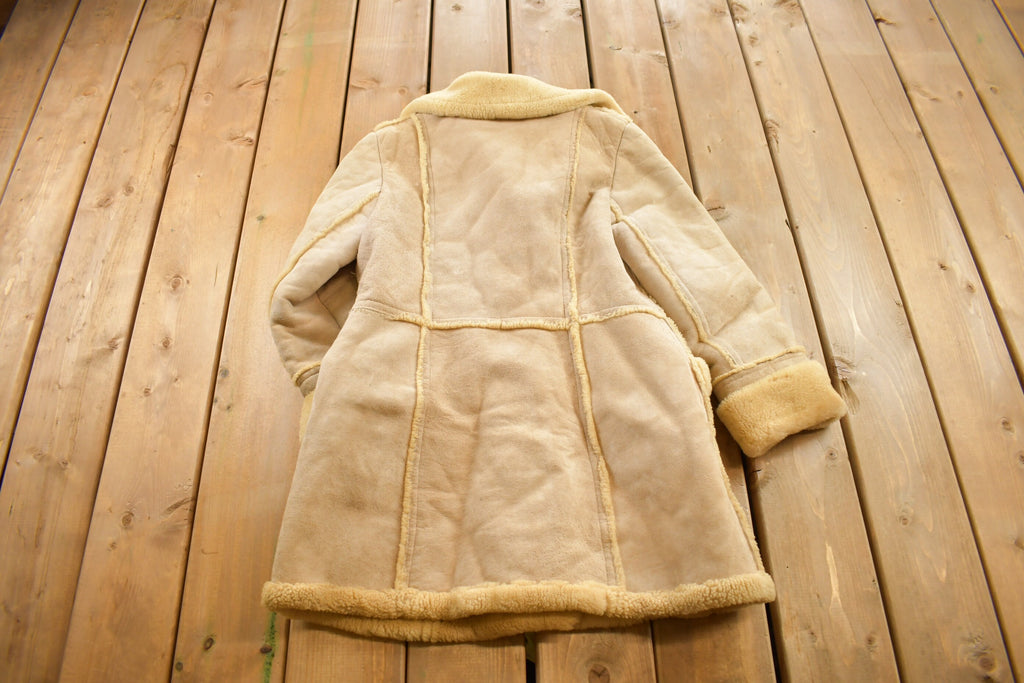 Vintage 1970s Sherpa Lined Shearling Leather Jacket