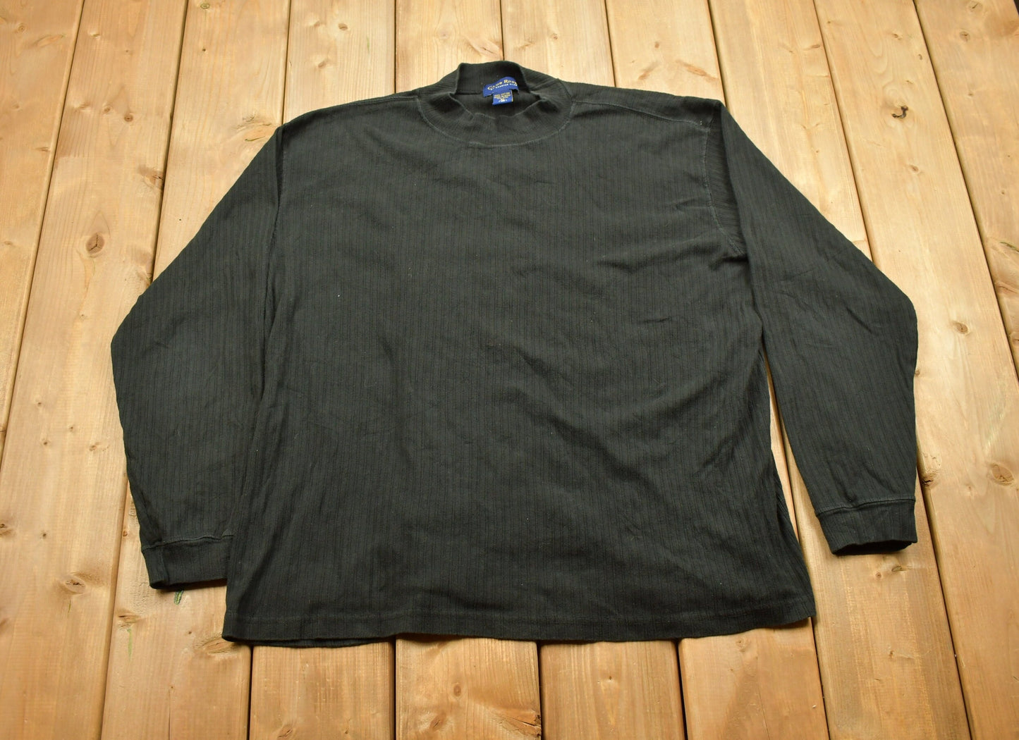 Vintage 1990s Club Room Blank Mock Neck Sweatshirt / 90s Crewneck / Made In USA / Essential / Streetwear / 90s Blank / Charter Club Sweater