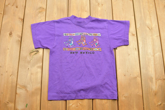 Vintage 1990s New Mexico Souvenir T Shirt / Streetwear / Made In USA / Vacation Tee / Travel T Shirt / Baby Tee / Mexico Baby Tee