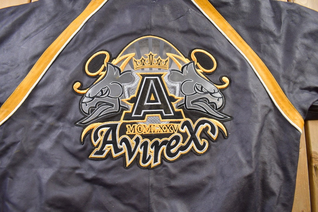 Vintage Y2K Avirex Leather Varsity Jacket
