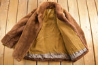 Vintage 1940s  Scandinavian shearling Fur Coat