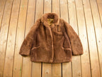 Vintage 1940s  Scandinavian shearling Fur Coat