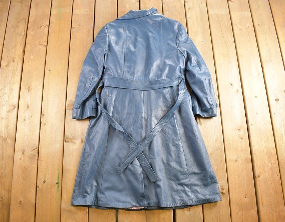 Vintage 1970s Sportsmaster Leather Long Jacket