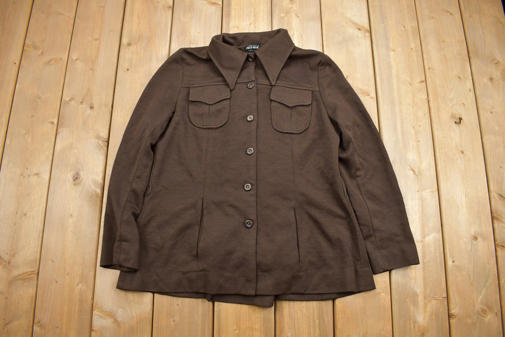 Vintage 1970s Brown Button Up Shirt