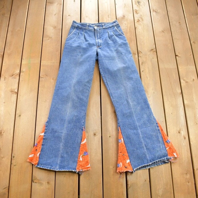 Vintage 1970s Halloween Bellbottom Jeans Size 30x32