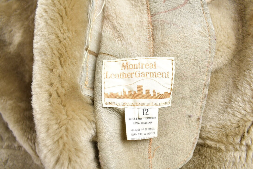 Vintage 1970's Montreal Leather Garment Fur Coat
