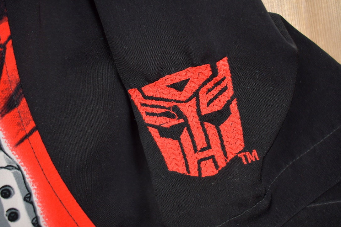 Vintage Y2K Transformers All Over Print Graphic Button Up T-Shirt