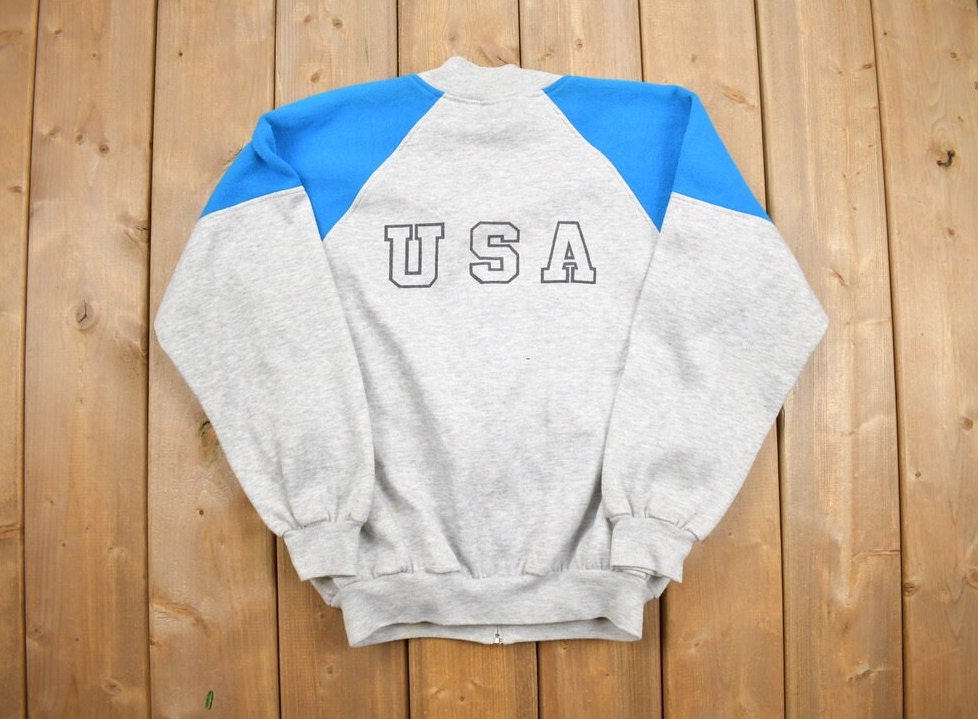 Vintage 1990s 'Pro Spirit USA' Zip Up Sweatshirt