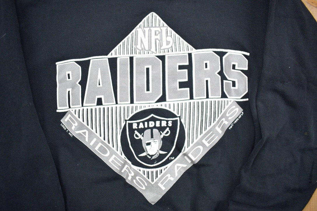 Vintage 1990s Logo 7 NFL Raiders Crewneck