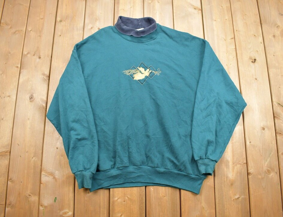 Vintage 1990s 'Brindar' Angel Embroidered Cute Sweater