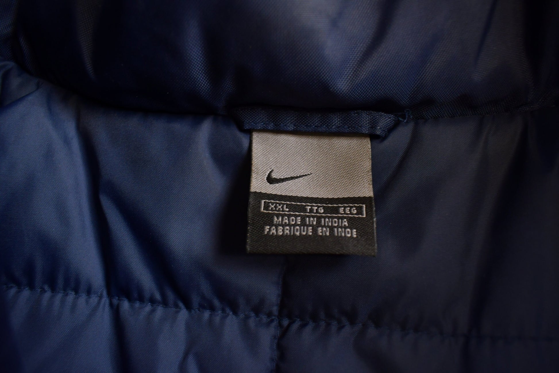 Vintage 1990s Nike Long Winter Jacket Big Swoosh on Back