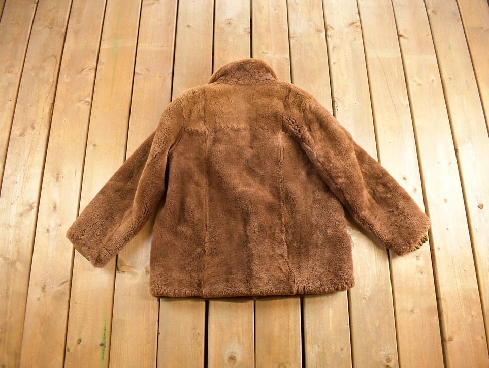 Vintage 1940s  Scandinavian shearling Fur Coat