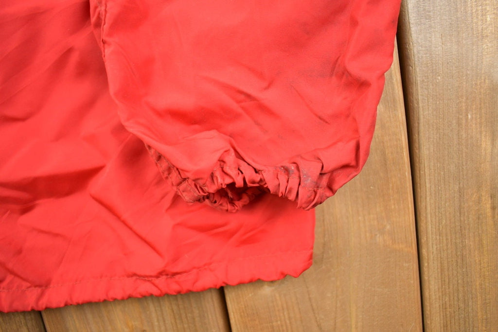 Vintage 1950s Russell Southern CO Red Snap Button Windbreaker Jacket