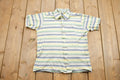 Vintage 1980s Ellettx Button Up Striped Short Sleeve Shirt