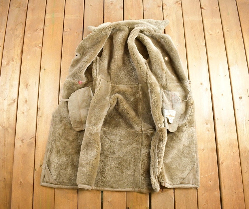 Vintage 1970's Montreal Leather Garment Fur Coat