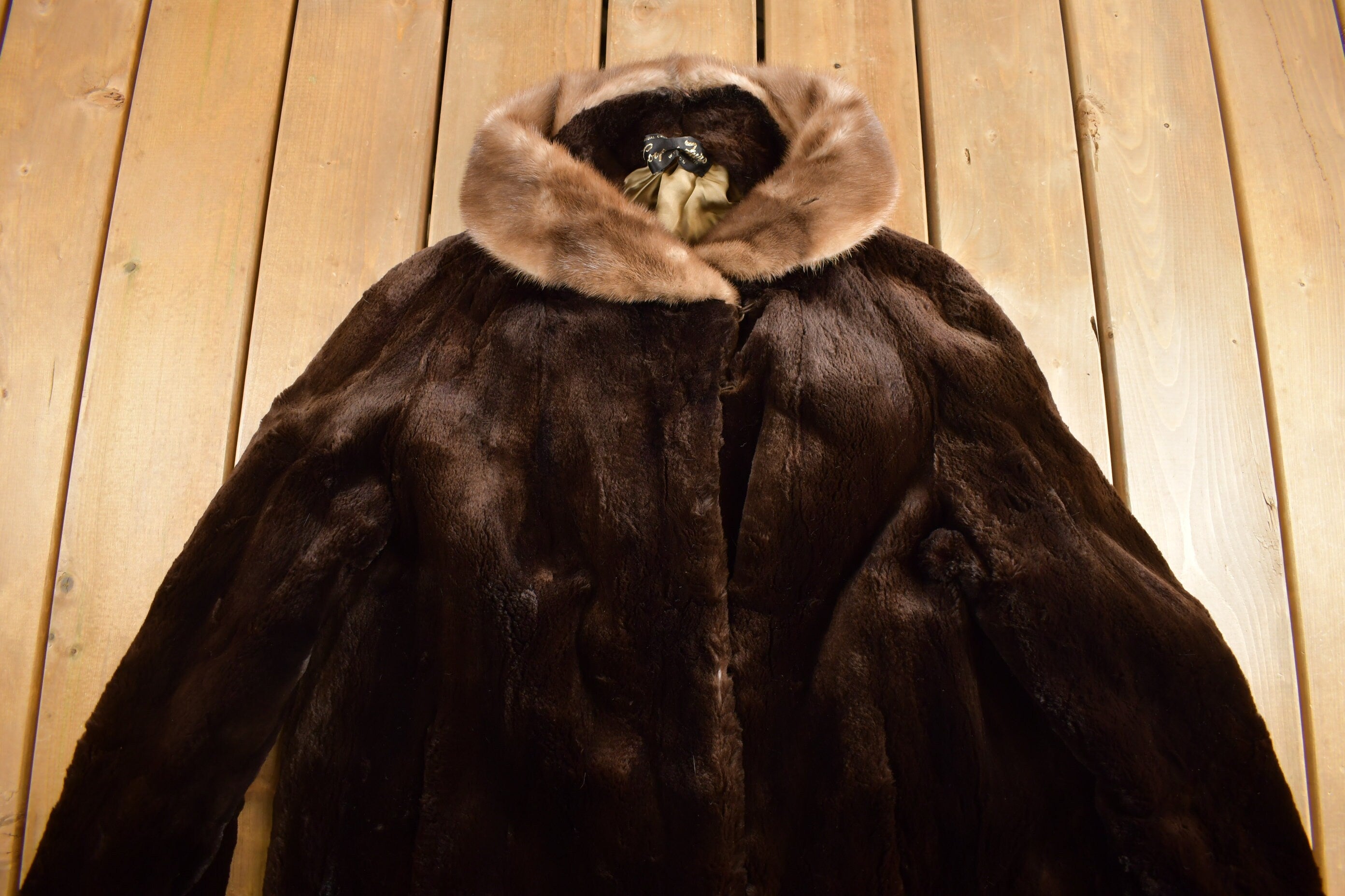 Vintage 1960s Beaver Fur Coat