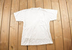 Vintage 1970s Rough Plain White T-Shirt