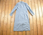 Vintage 1960s Sky Blue Full Length Wool Coat