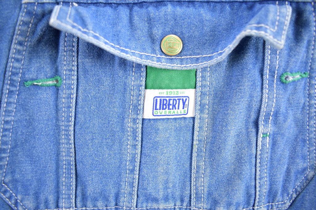 Vintage 1990s Liberty Denim Jean Overalls Size 46x30