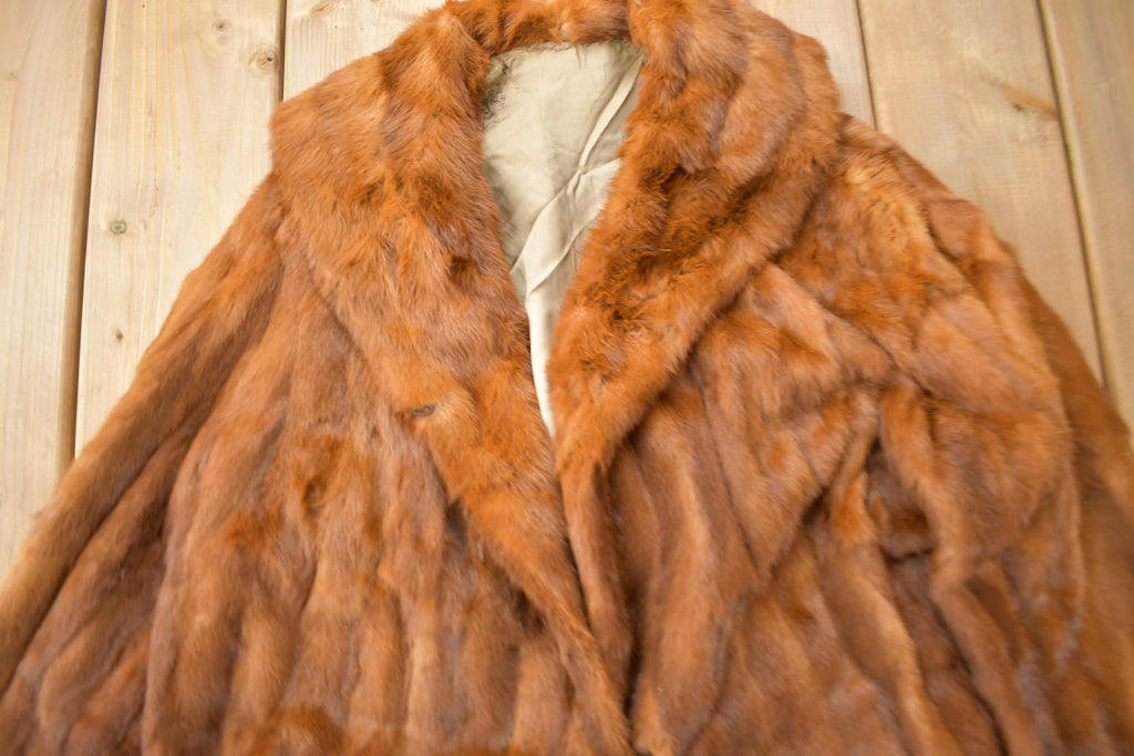 Vintage 1970s Brown Mink Fur Coat