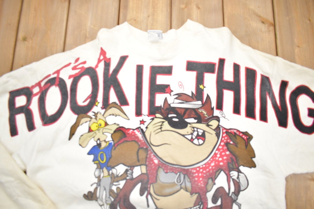 Vintage 1990s Looney Tunes Its A Rookie Thing Crewneck