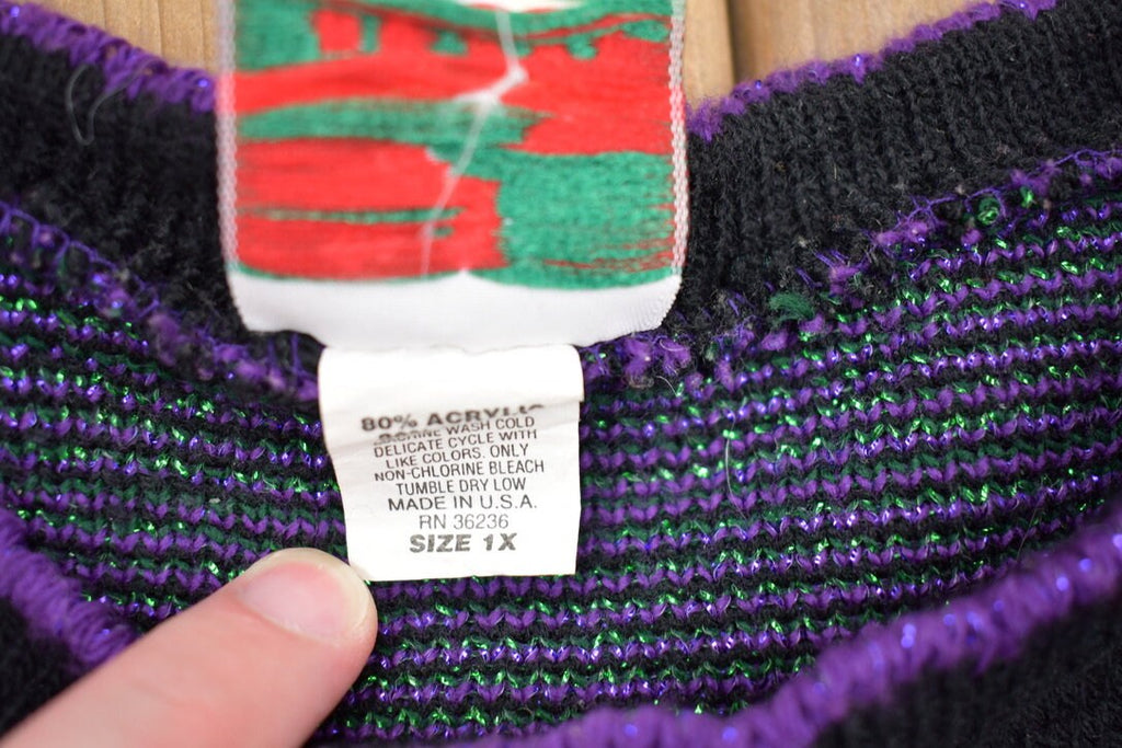 Vintage 1990s Nutcracker Floral Knitted Sweater