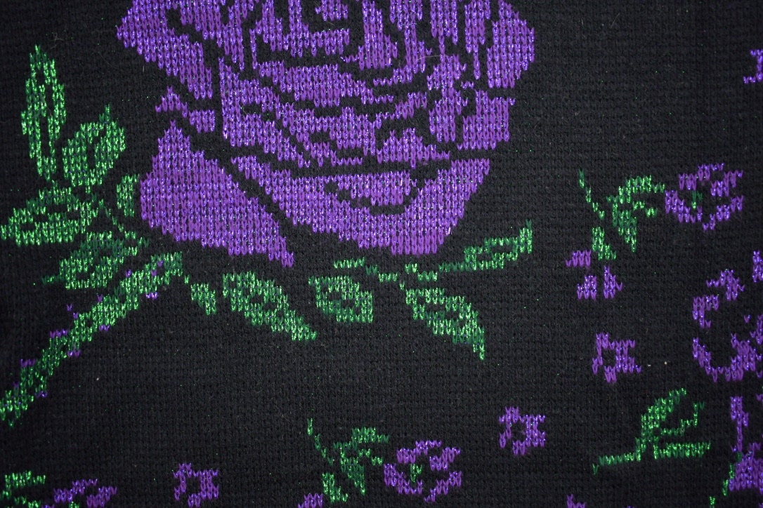 Vintage 1990s Nutcracker Floral Knitted Sweater