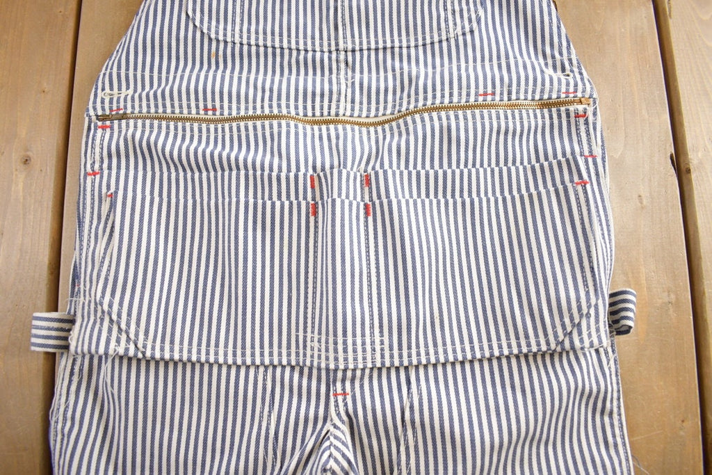 Vintage 1970s Big Mac Hickory Striped Bib Overalls