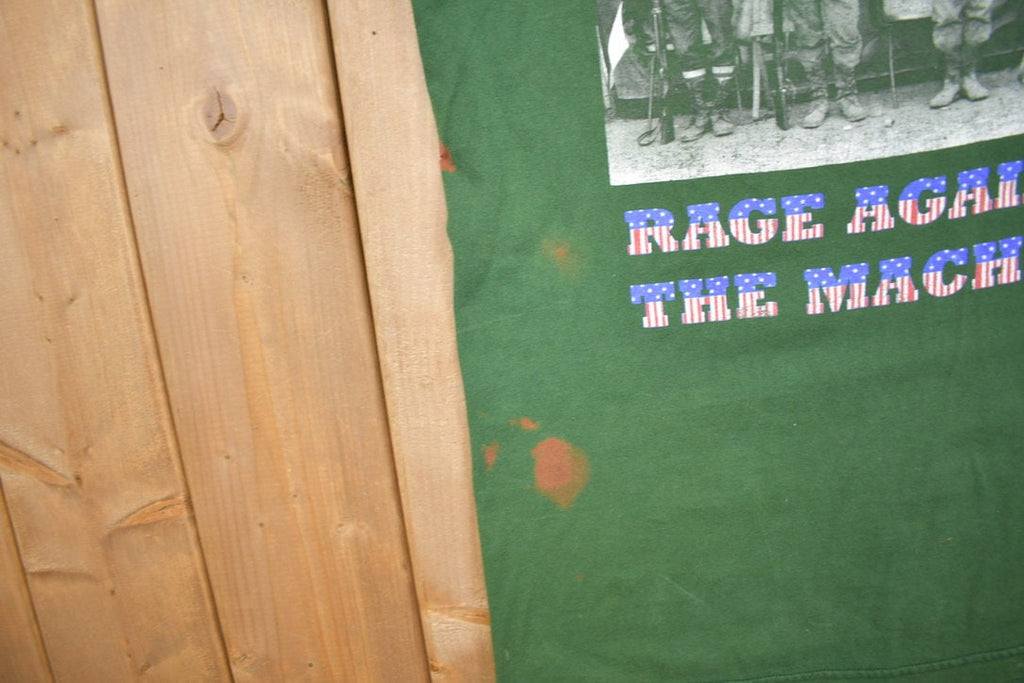 Vintage 1990s Rage Against The Machine We Support Our Troops Band T-Shirt