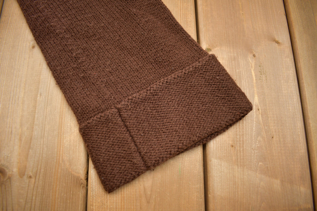 Vintage 1970s Brown Knit Cardigan Jacket