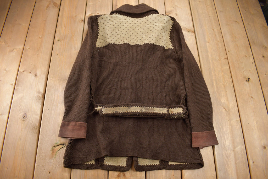 Vintage 1970's High fashion Suede Knit Coat