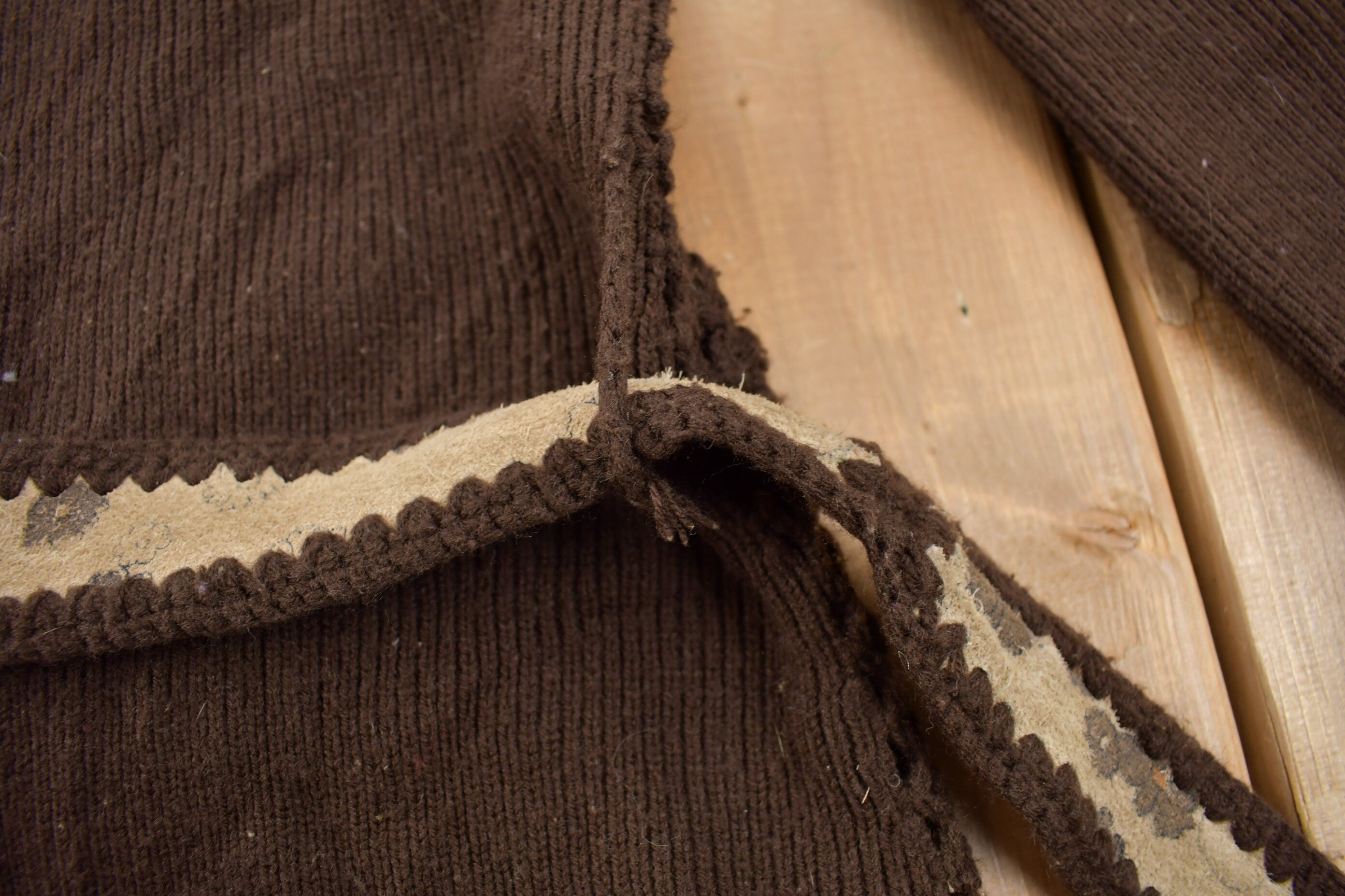 Vintage 1970's High fashion Suede Knit Coat